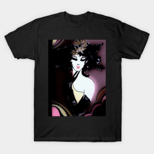 OP ART DECO POSTER PRINT DOLLY GIRL T-Shirt